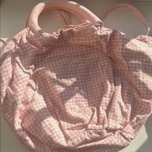 Roller Rabbit Pink and White Patterned Tote Bag